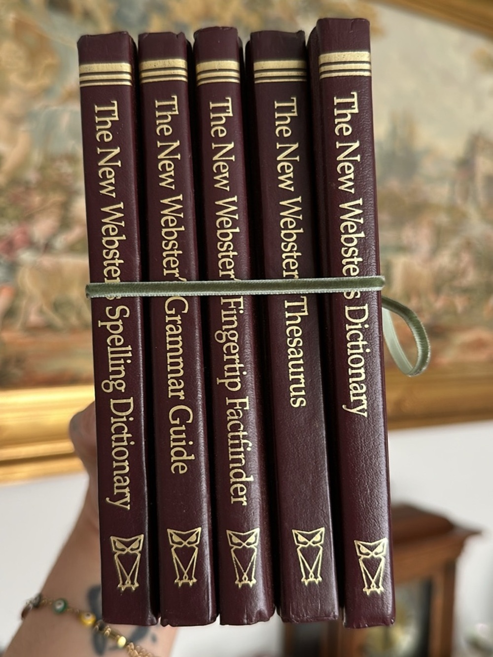 Vintage The New Webster Set - Burgundy Mini Reference Books